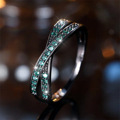 BNREnterprise Thin Zircon Stacking Rings for Women