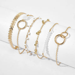 BNREnterprise Trendy 6-Piece Stackable Bracelet Set