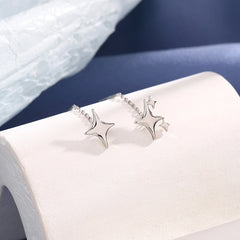 BNREnterprise Korean Star Tassel Thread Chain Drop Earrings